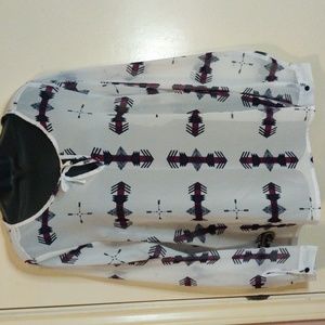 Cruel White Black Maroon Western Sheer Rodeo Cowgirl Office Lightweight